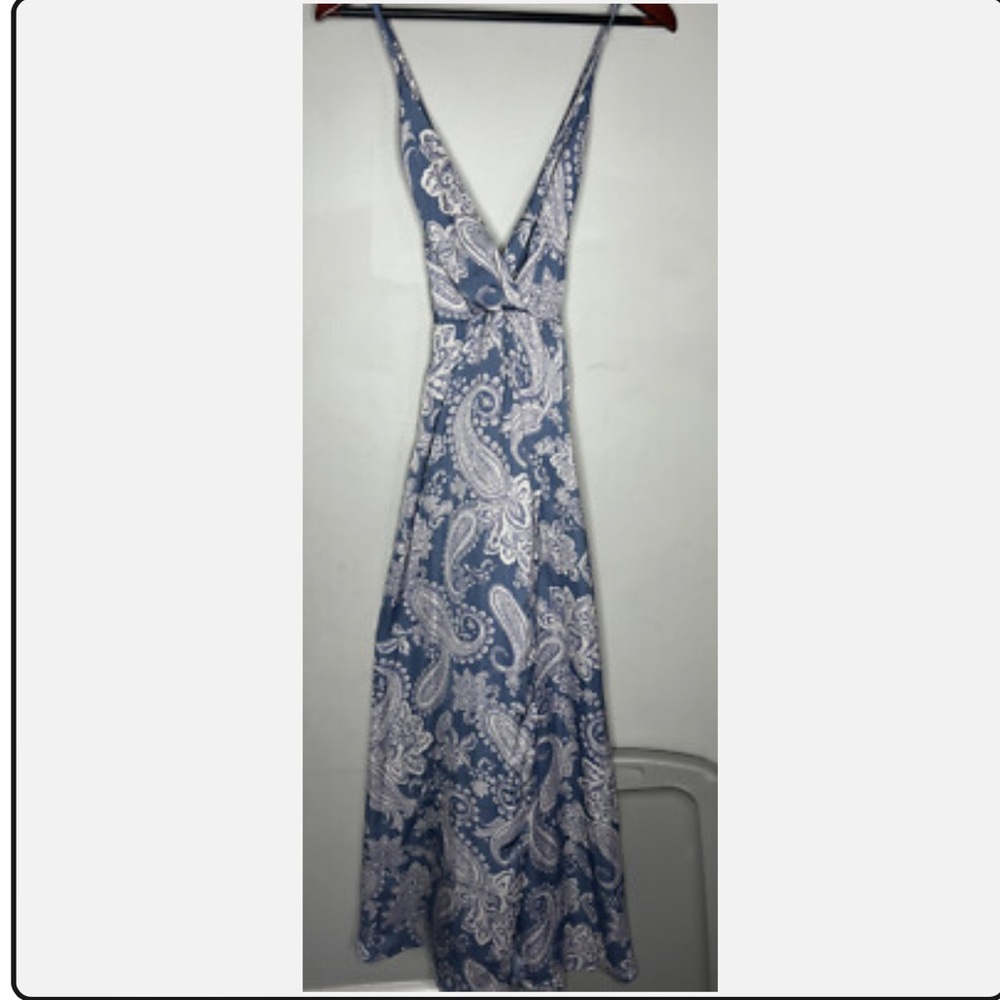NWT mustard seed Paisley slit Maxi Dress
